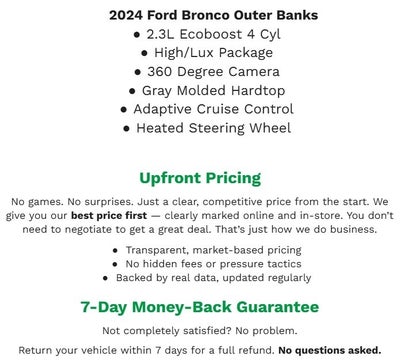2024 Ford Bronco Outer Banks 4 Door 4x4