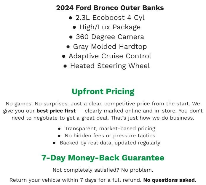 2024 Ford Bronco Outer Banks 4 Door 4x4