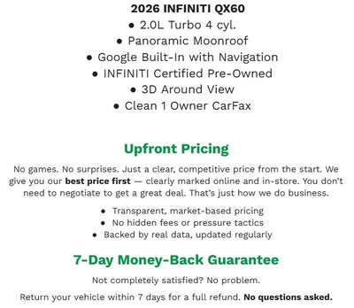 2026 INFINITI QX60 UTILITY