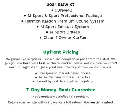 2024 BMW X7 xDrive40i Sports Activity Vehicle