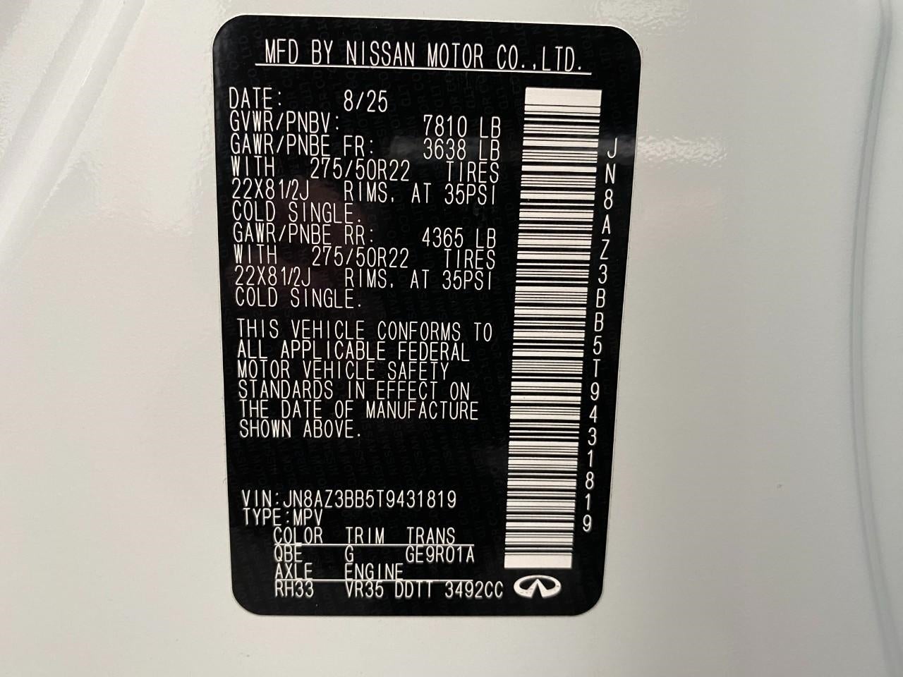 2026 INFINITI QX80 LUXE AWD