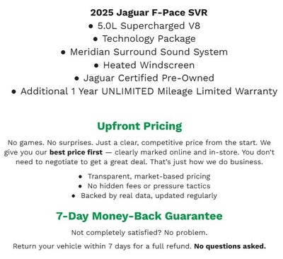 2025 Jaguar F-PACE SVR 575 Edition AWD