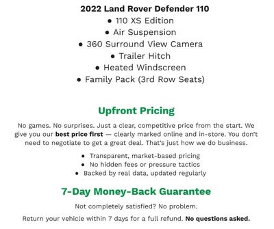 2022 Land Rover Defender 110 XS Edition AWD