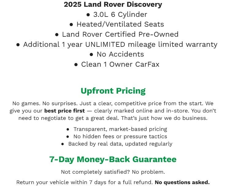 2025 Land Rover Discovery P360 Dynamic SE