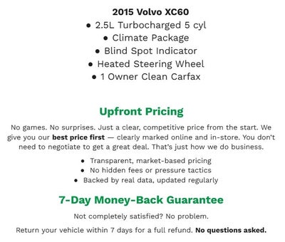 2015 Volvo XC60 SPORT UTILITY