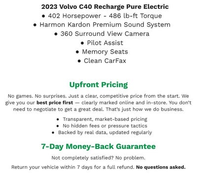 2023 Volvo C40 Recharge Pure Electric Twin eAWD Ultimate