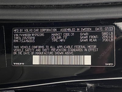 2024 Volvo XC60 Recharge Plug-In Hybrid T8 eAWD PHEV Core Dark Theme