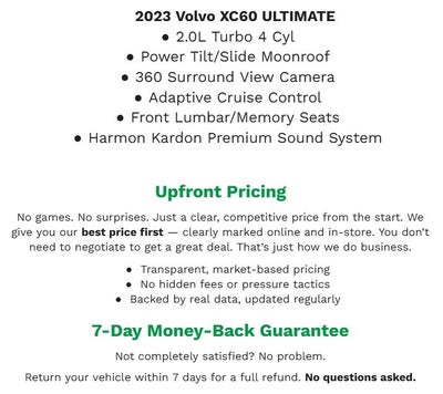 2023 Volvo XC60 B5 AWD Ultimate Bright Theme