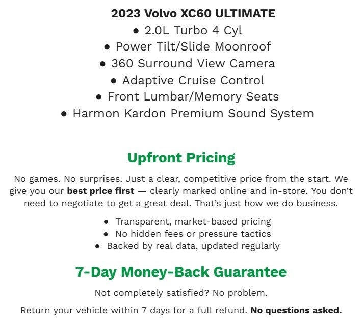 2023 Volvo XC60 B5 AWD Ultimate Bright Theme