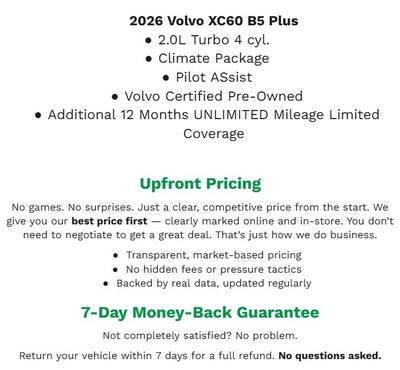 2026 Volvo XC60 B5 AWD Plus