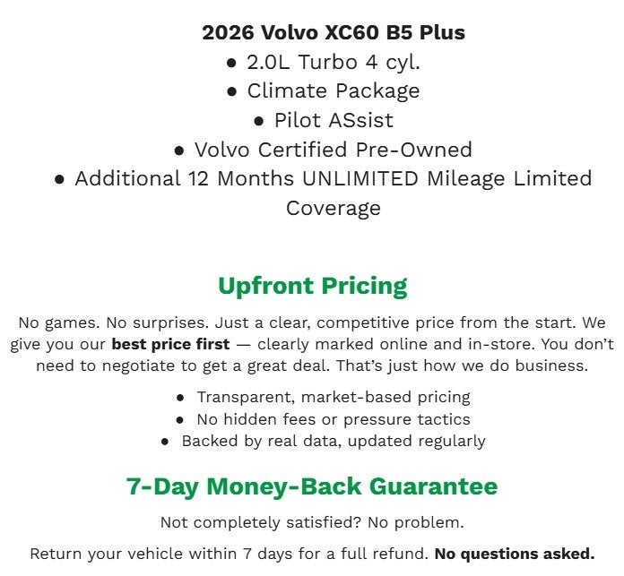 2026 Volvo XC60 B5 AWD Plus